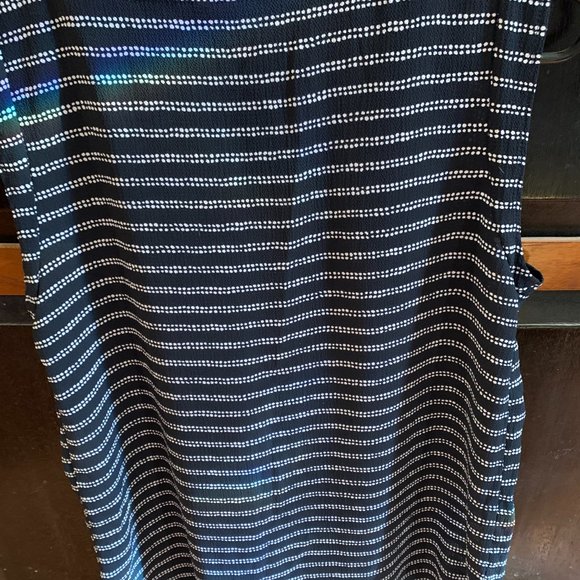 Joe Fresh - black/white silky striped top - Medium - Picture 3 of 3